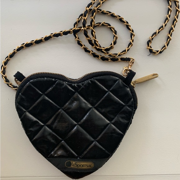Le Sport Sac x Joyrich Black Heart Crossbody Bag - Picture 2 of 2